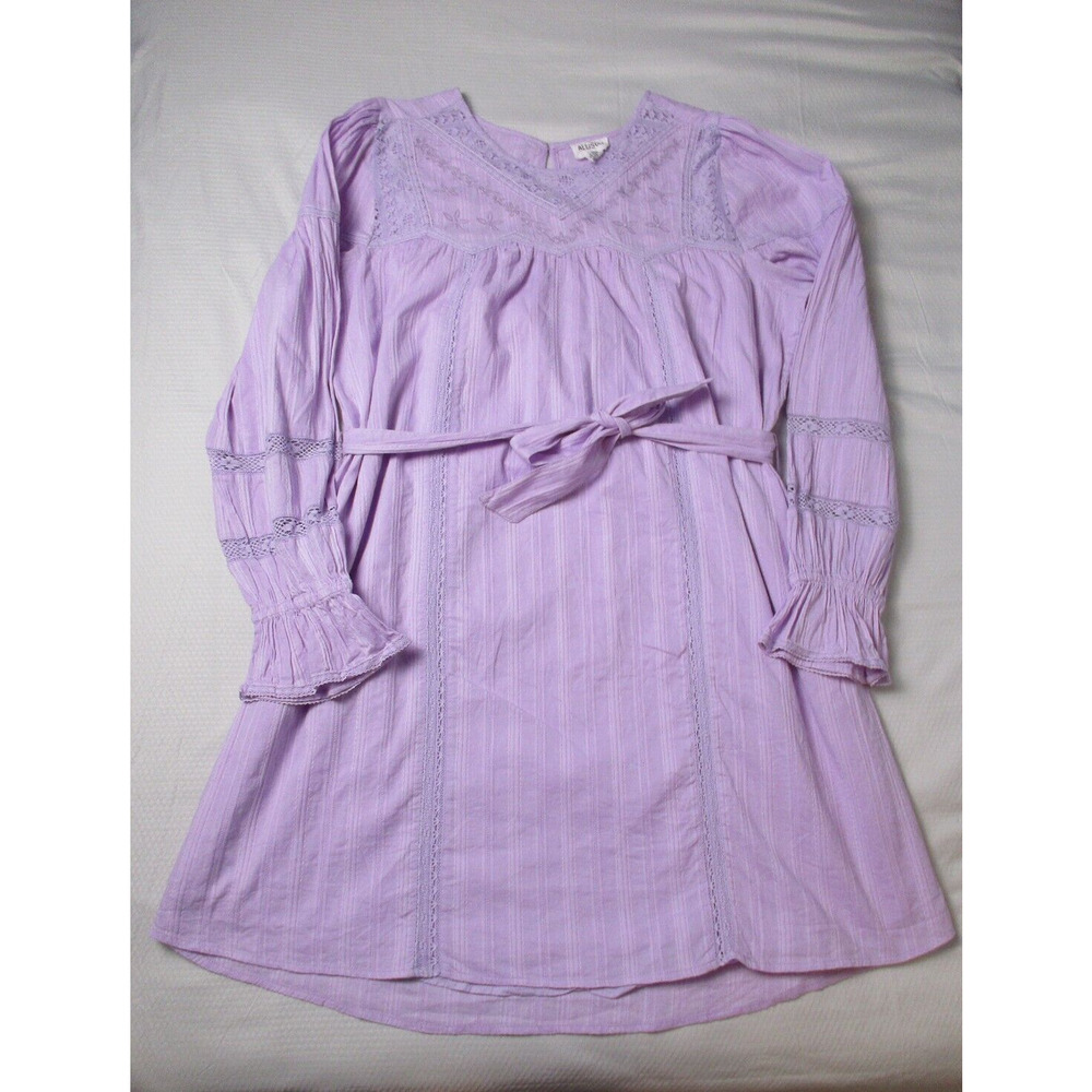 Allison New York Dress Large Lavender Lace Cottagecore Prairie Boho Victorian